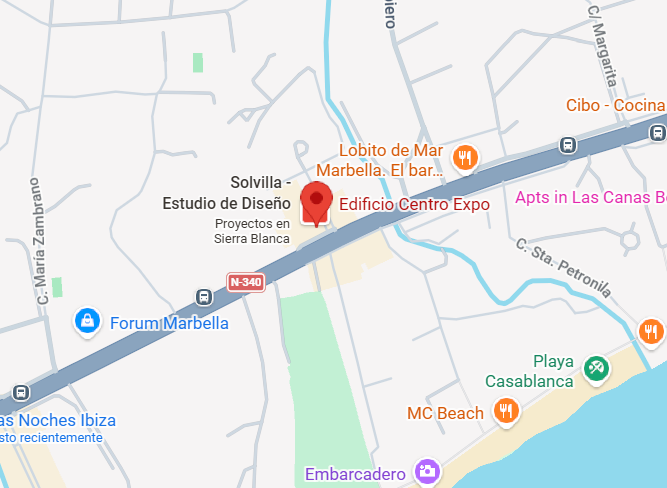 Ubicación en Marbella cerca de Edificio Centro Expo
